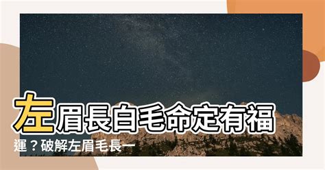 背後長白毛|後背有一根長長的白毛是怎麼回事,後背長了一根很長的白毛